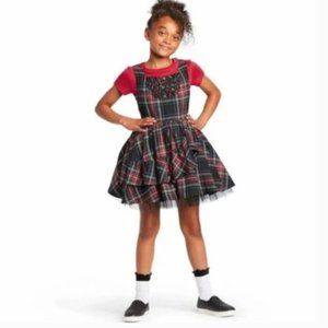 Gwen Stefani Harajuku Mini Target Girls Dress Plaid Red Green Size 7/8